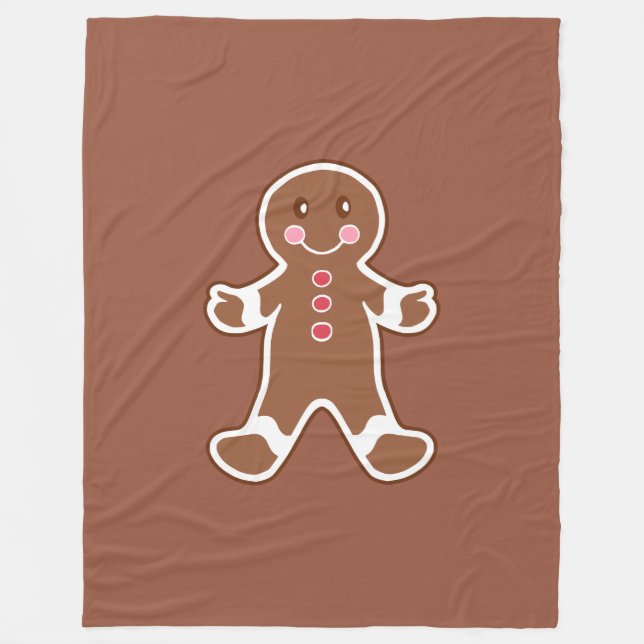 Stor Pepparkaksfilt  Fleecefilt (Framsidan)
