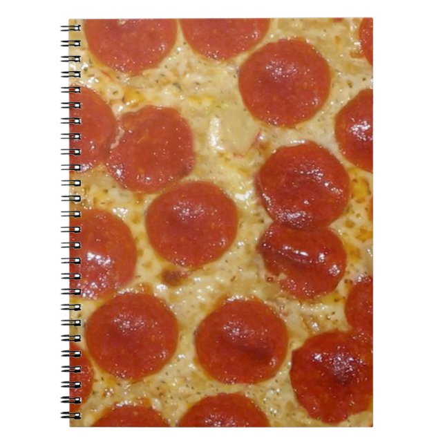 stor pepperonpizza anteckningsbok (Framsidan)