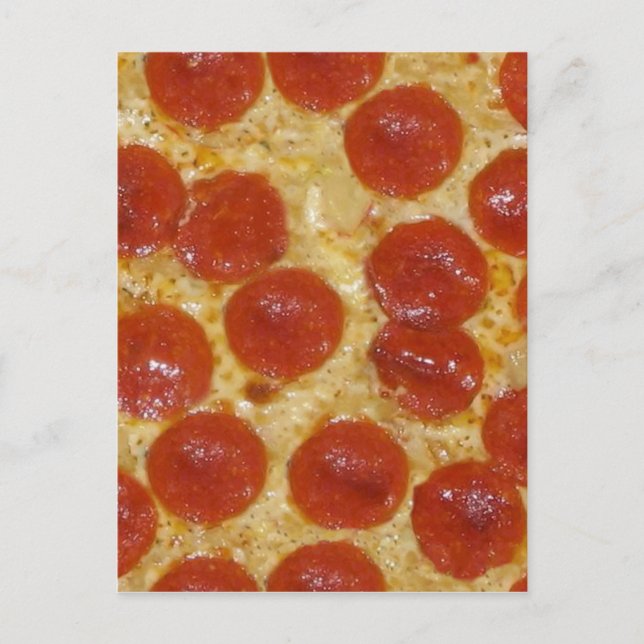 stor pepperonpizza vykort (Framsida)