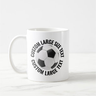 Stor Personlig Text Fotboll 310 g. Anpassad Kaffemugg