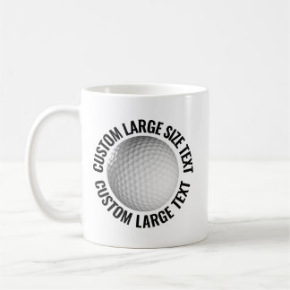 Stor Personlig Text Golfboll 310g Anpassad Kaffemugg