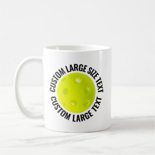 Stor Personlig Text Pickleball 330g Anpassad Kaffemugg