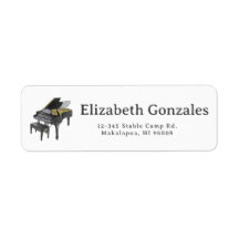 Stor piano elegant akvarellillustration