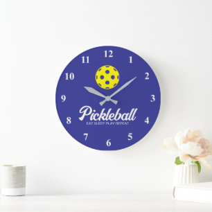 Stor pickleball sport väggklocka med anpassad text