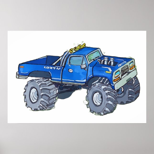 Stor pickup-lastbil poster (Framsidan)