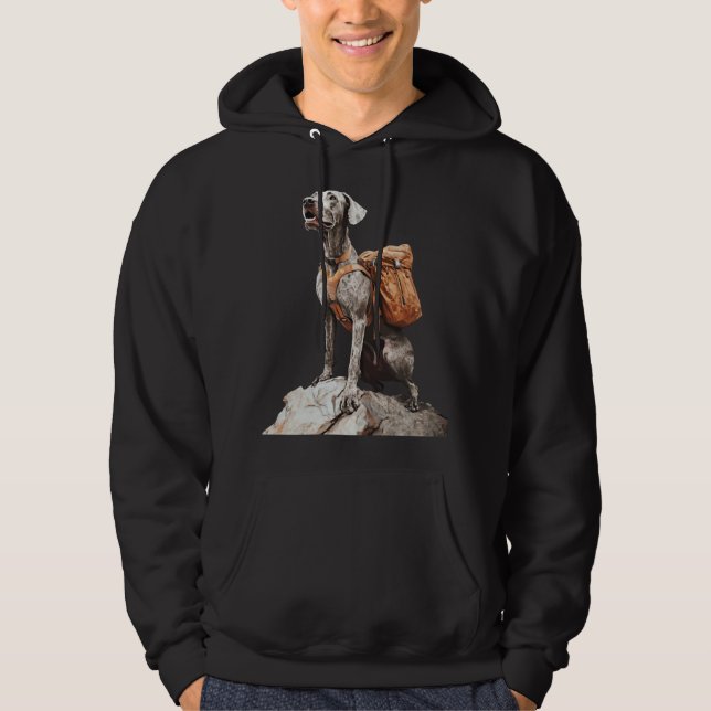 Stor Pitbull Dane Hoodie (Framsida)