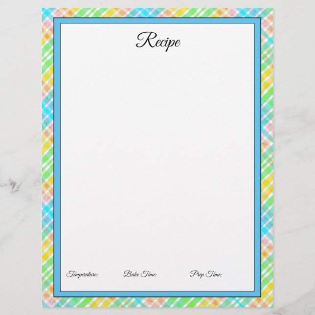 Stor Play Recipe Letterhead (Baksida)