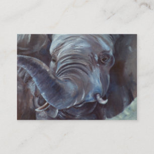 Stor pojke ArtCard för elefant Visitkort