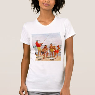 Stor Pole lite fisk av Richard Sargent T-shirt
