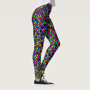 Stor Polka dots-multifärgad Leggings