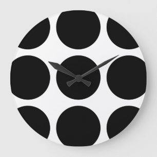 Stor Polka dots-väggklocka Klocka