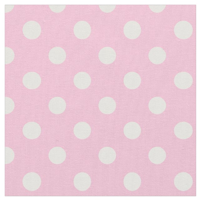 Stor polka dots - vit på sockervadden tyg (Närbild)