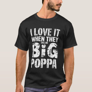 Stor Poppa Fars dag-present till farfar från barnb T Shirt