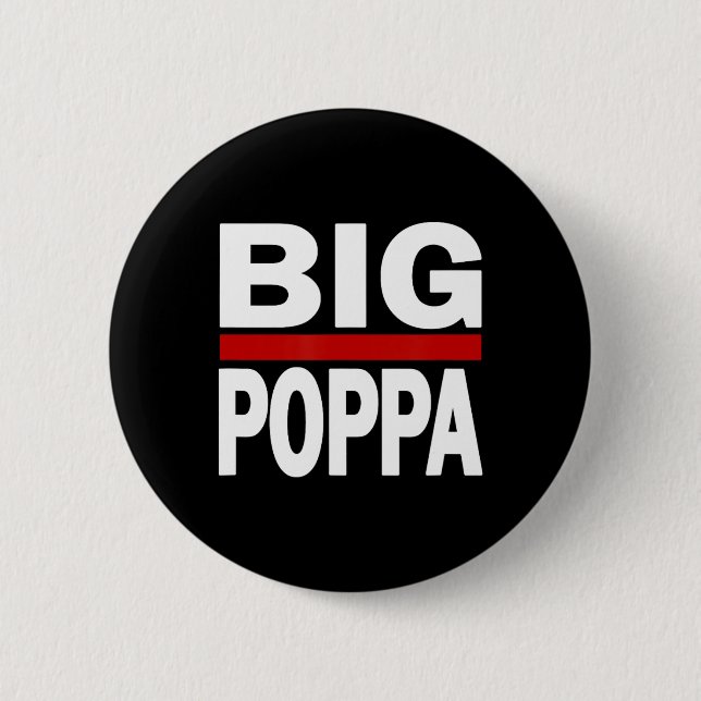 Stor Poppa Hip Hop Pappa Fars Dag  Knapp (Framsida)