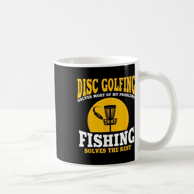 Stor present för discgolf och fiske  kaffemugg (Höger)