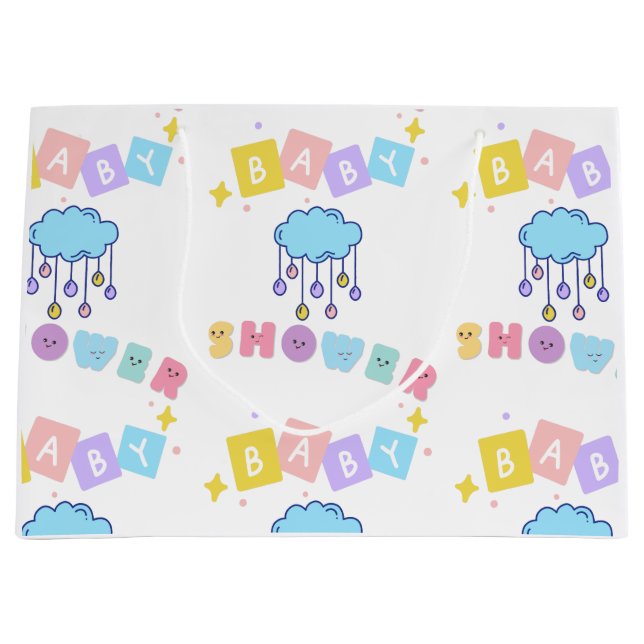 Stor presentpåse för baby shower (Framsidan)