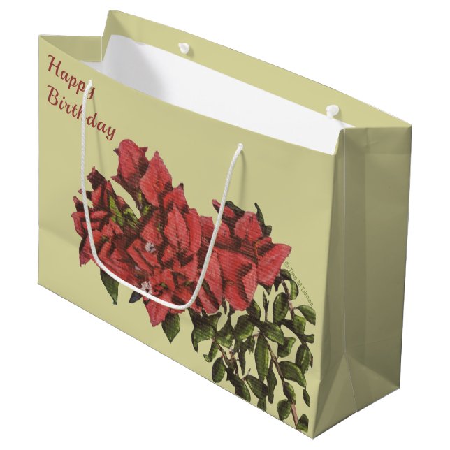 Stor presentpåse med Bougainvillea (Framsidan Vinklad)
