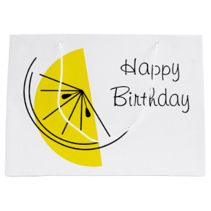 Stor presentpåse med Citrus Citron Happy Birthday