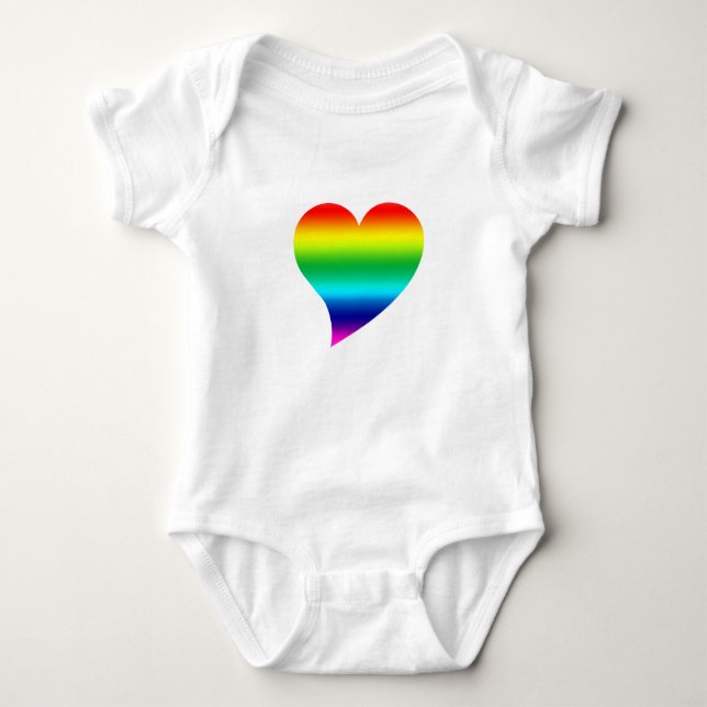 Stor pride lgbtq regnbåge färg Heart, Kärlek, vit T Shirt (Framsida)