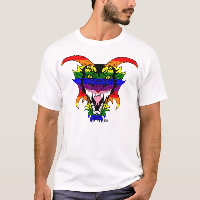 Stor pridedrake huvud t shirt (Framsida)
