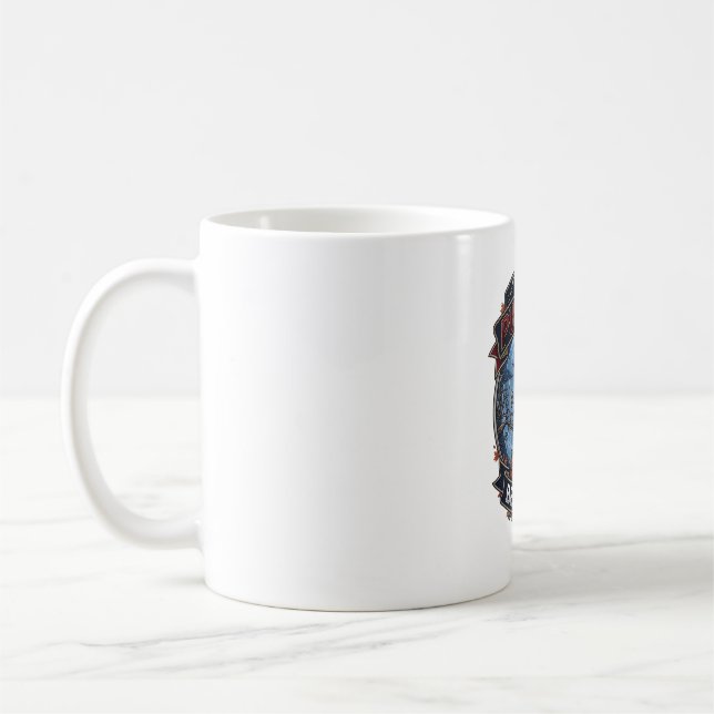 Stor Pumpa Troende Fågelskrämma Häxa Hatt Hallowee Kaffemugg (Vänster)