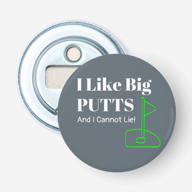 Stor PUTTS Golf-ludd Flasköppnare (Framsidan)