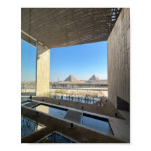 Stor pyramidutsikt från Grand Egyptian museum