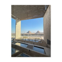 Stor pyramidutsikt från Grand Egyptian museum