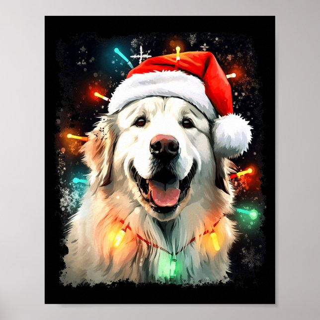 Stor Pyrenéerhund jul  Poster (Framsidan)