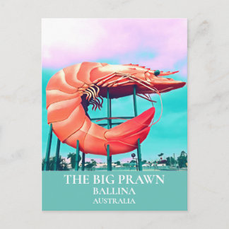 Stor räka resa ikon Australien Vykort