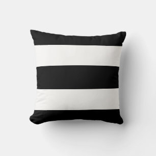 Stor Rand Black and White Kudde