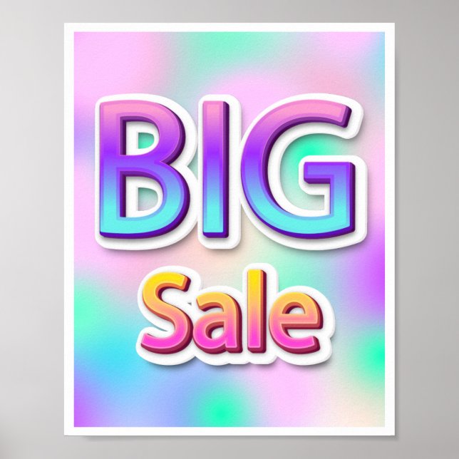 Stor rea manus logotyp Garage Hologram gård Poster (Framsidan)