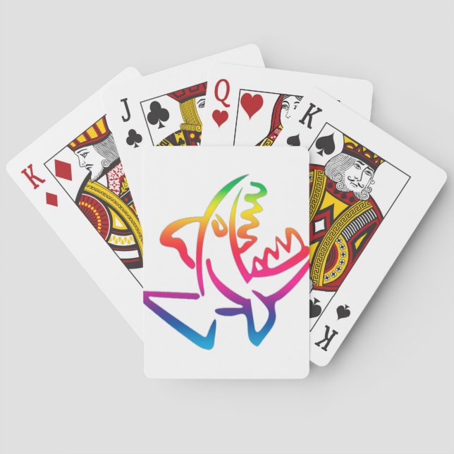 stor regnbågshaj casinokort (Baksidan)