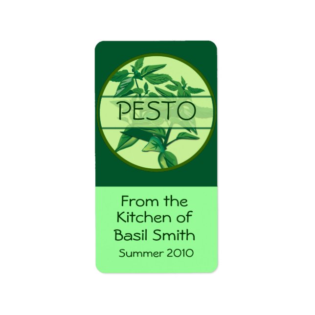 Stor rektangulär PESTO-etikett Adressetikett (Framsidan)
