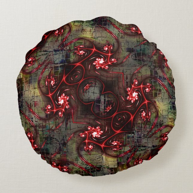 Stor relation mellan märklig bråktal och åldras-bi rund kudde (Baksidan)