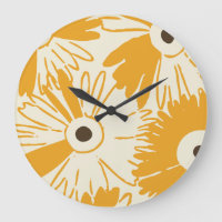 Stor Retro Marguerit Blommig Kraft Gulviva