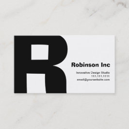 Stor Retro R-Monogram för modern design reversible Visitkort
