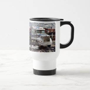 STOR RIGGLASTBILSFÖRARE FÖR VIT TRAVEL MUG RESEMUGG