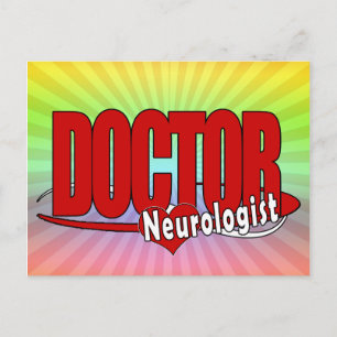 STOR RÖD DOKTOR FÖR NEUROLOGISTLOGOTYP VYKORT