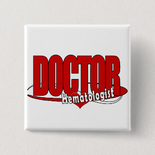 STOR RÖD DOKTORHematologist för LOGOTYP Knapp