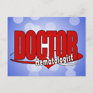 STOR RÖD DOKTORHematologist för LOGOTYP Vykort