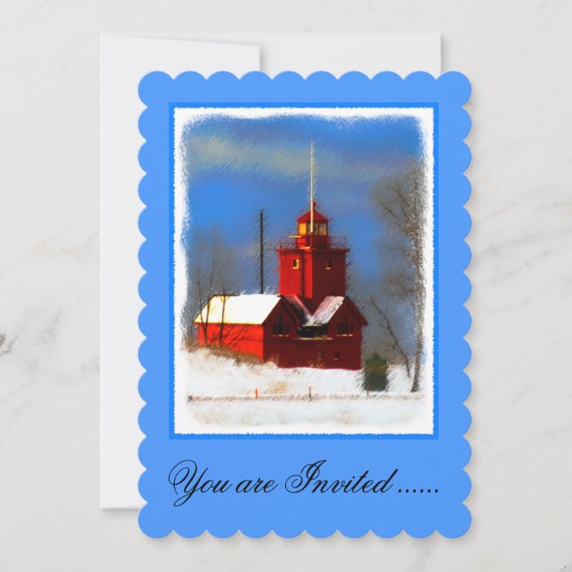 Stor röd fyrverkeripjäs - originalbild inbjudningar (Framsida)