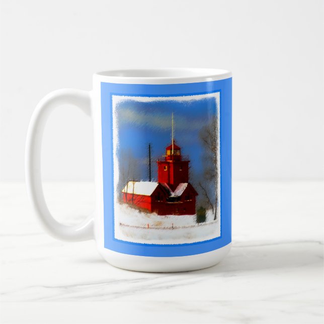 Stor röd fyrverkeripjäs - originalbild kaffemugg (Vänster)