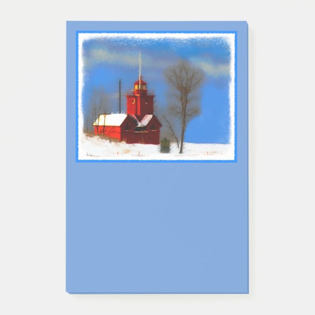 Stor röd fyrverkeripjäs - originalbild post-it block (Framsida)