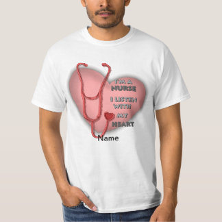Stor röd hjärtsköterska t shirt