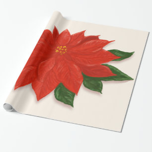 Stor röd julstjärna presentpapper