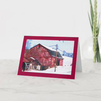 Stor röd ladugård på medborgare Pike Kort