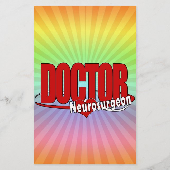 STOR RÖD Neurosurgeon för LOGOTYPDOKTOR (Framsida)