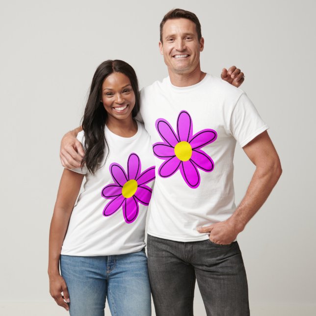 Stor Roligt Flower Manar-Shirt T Shirt (Unisex)