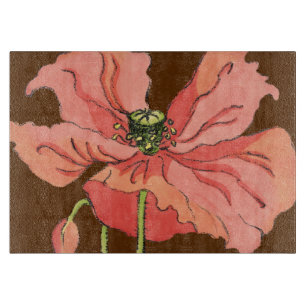 Stor Rosa blomma med djup röd bakgrund